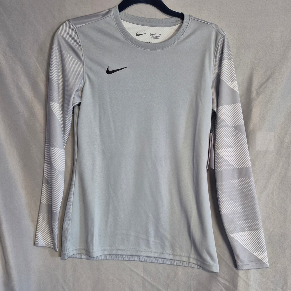 Nike Womens Dri-FIT Long Sleeve Gray FTBLL/SOCC Training Top‎ Size S